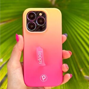 Loopy Gradient Pink and Orange Phone Case